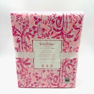Lilly Pulitzer For Pottery Barn Kids "IN THE SWING OF THINGS" Queen Sheet Set~